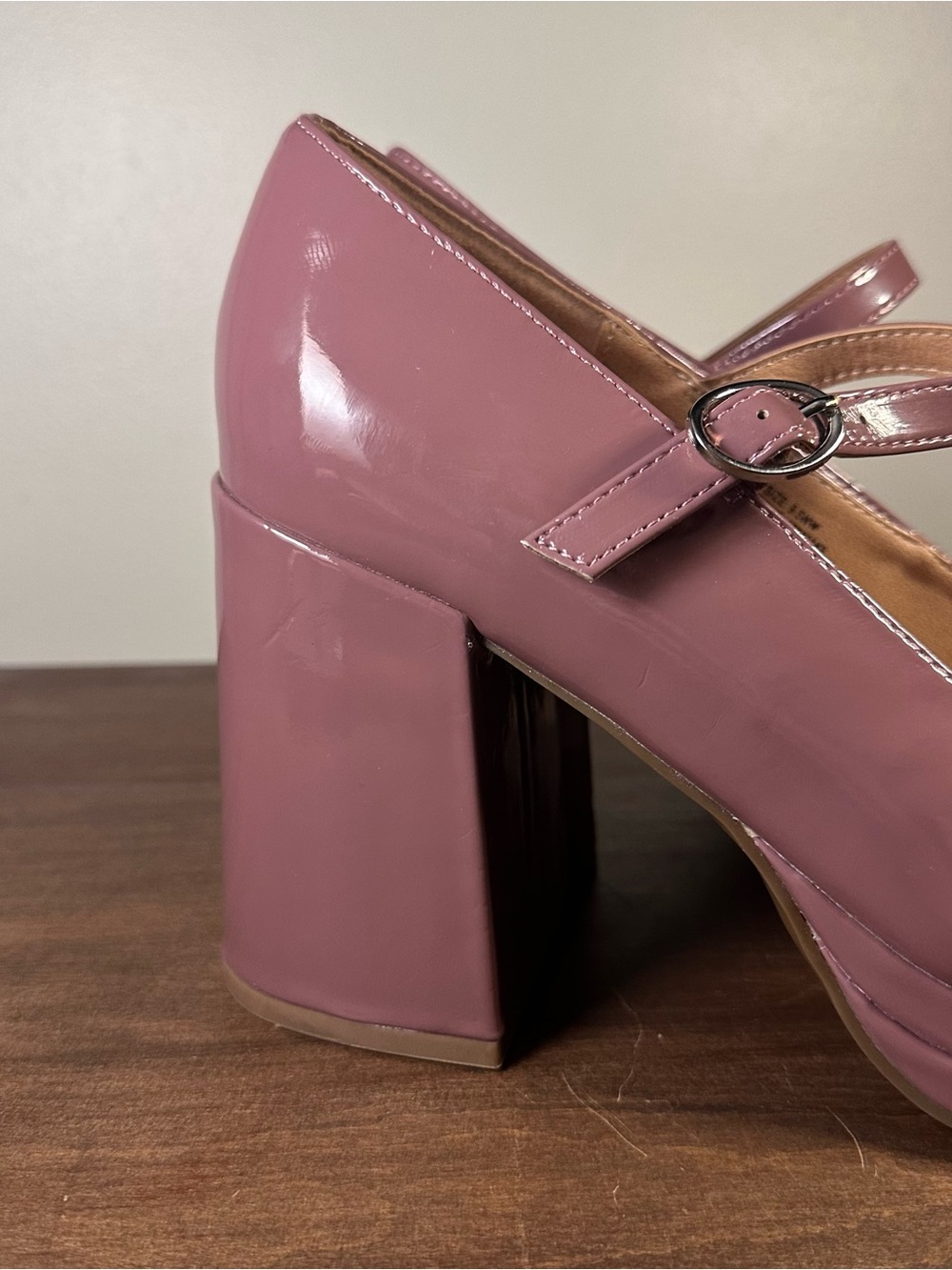 Torrid Double Platform Mary Jane Heels Chunky Rose Patent Size 9.5 WW - Picture 4 of 13